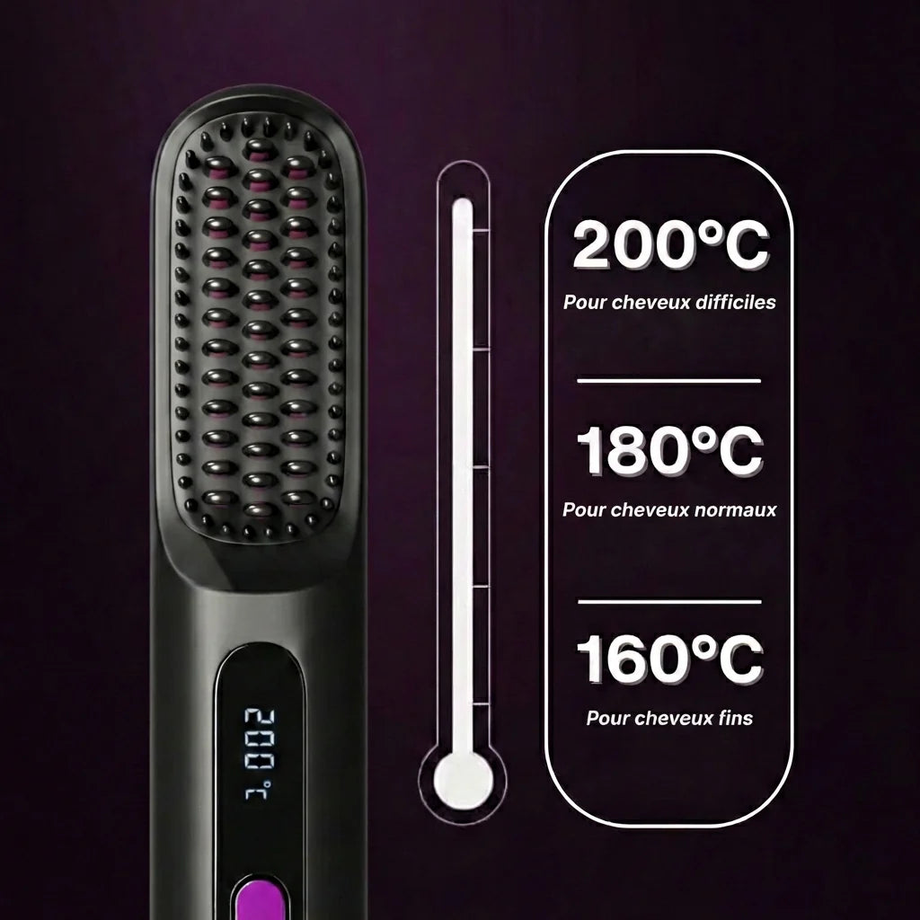 LissePro - Brosse chauffante sans fil